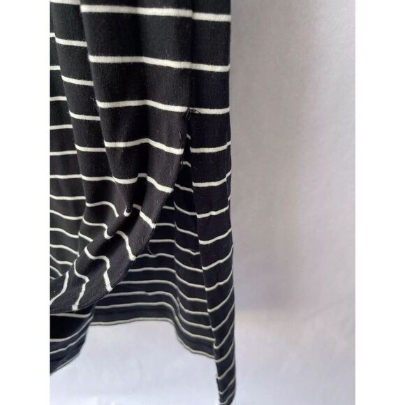 Diesel Women's XL Stripe Maxi Stretchy Cotton Sleeveless Tunic Dress Side Split - Picture 6 of 11